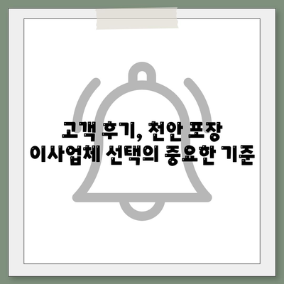 천안 포장 이사업체, 다양한 옵션 고려