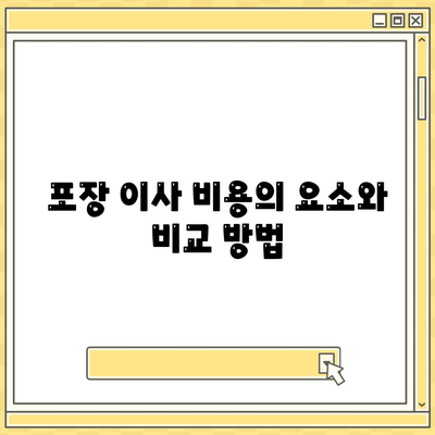 포장 이사 견적 비교 | 체크리스트, 사다리차업체 비용