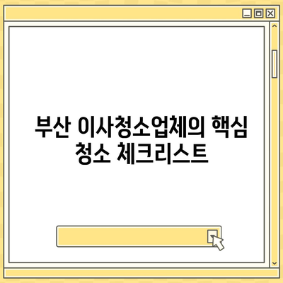 부산 이사청소업체의 꼼꼼한 청소