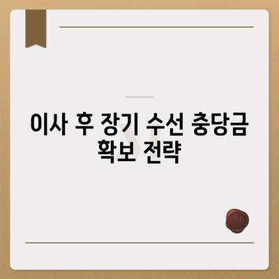 아파트 장기 수선 충당금, 이사 시기 돌려받자