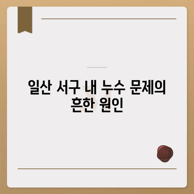 일산 서구 누수탐지 이사 소개