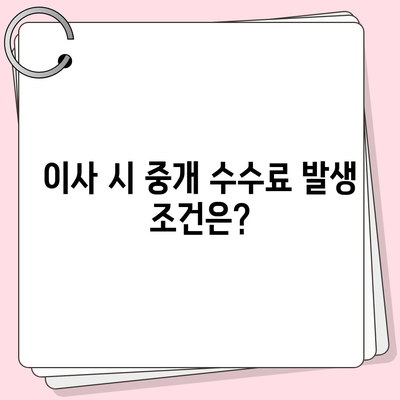 계약 만기 전 이사 가는 경우 중개 수수료 복비는 누가 낼까?