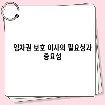 임차권 보호 이사