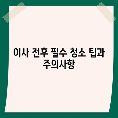 부산 이사청소업체의 꼼꼼한 청소