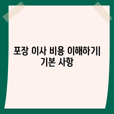 포장 이사 비용 체크리스트와 가격 확인