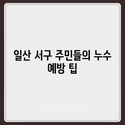 일산 서구 누수 탐지, 이사 후 누수 해결 완료 사례