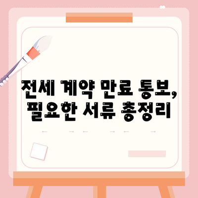 전세 계약 만료 통보, 퇴거 이사 내용 문자