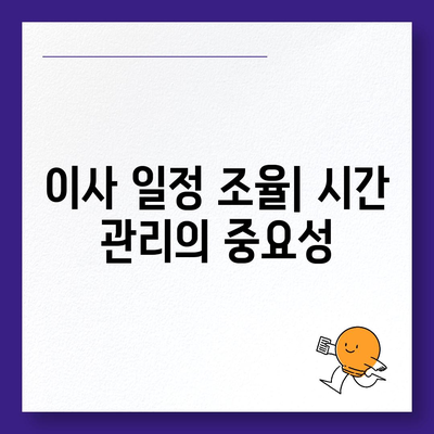 이사 당일 꼭 고려해야 할 7가지