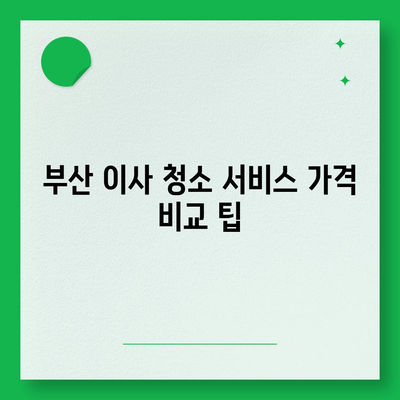 부산에서 신뢰할 수 있는 이사 청소 업체