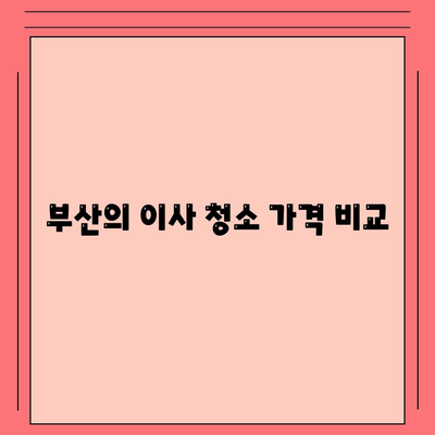 부산 이사 청소업체 정보