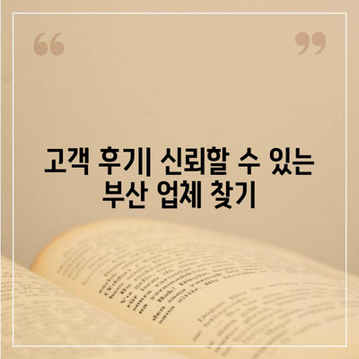 부산에서 신뢰할 수 있는 이사 청소 업체