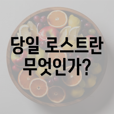 당일 로스트란 무엇인가?