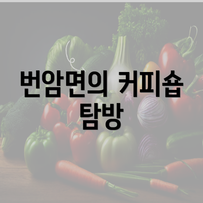 번암면의 커피숍 탐방