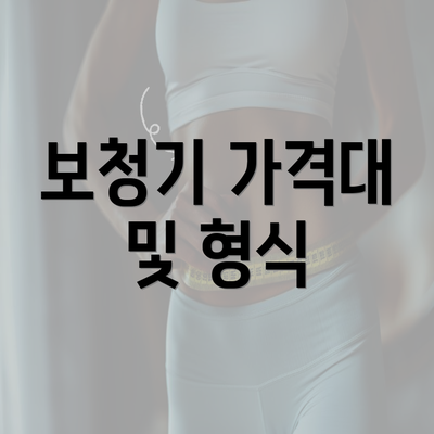 보청기 가격대 및 형식