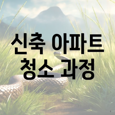 신축 아파트 청소 과정