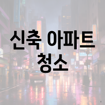 신축 아파트 청소