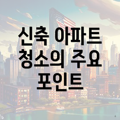 신축 아파트 청소의 주요 포인트