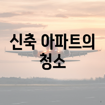 신축 아파트의 청소