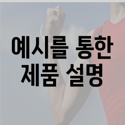 예시를 통한 제품 설명