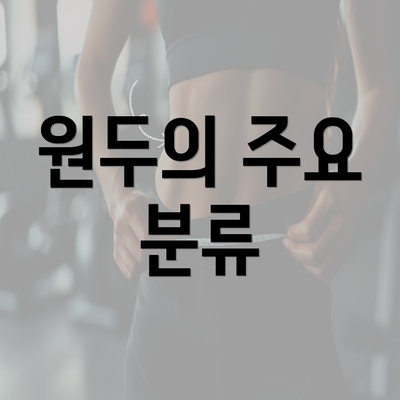 원두의 주요 분류