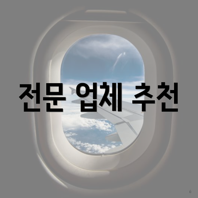 전문 업체 추천