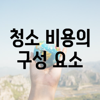 청소 비용의 구성 요소