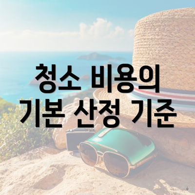 청소 비용의 기본 산정 기준