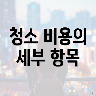 청소 비용의 세부 항목