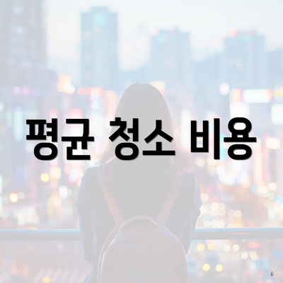 평균 청소 비용