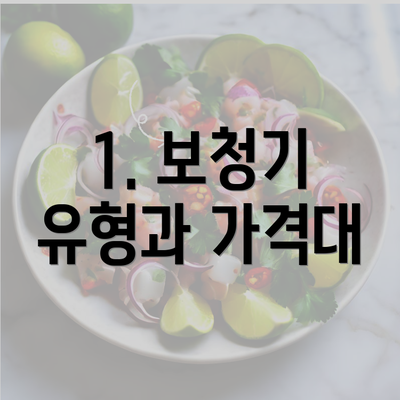 1. 보청기 유형과 가격대