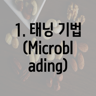 1. 태닝 기법 (Microblading)