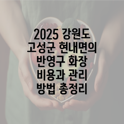 2025 강원도 고성군 현내면의 반영구 화장 비용과 관리 방법 총정리