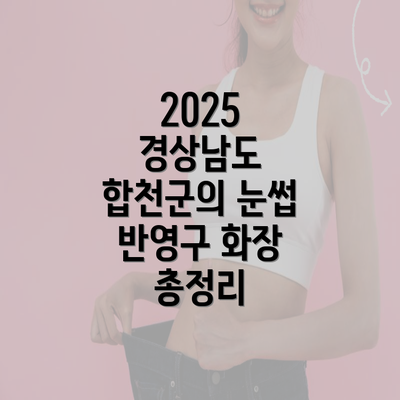 2025 경상남도 합천군의 눈썹 반영구 화장 총정리