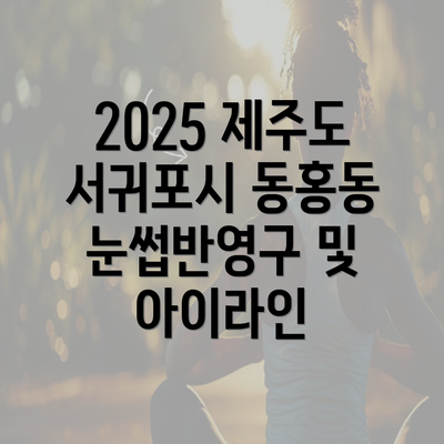 2025 제주도 서귀포시 동홍동 눈썹반영구 및 아이라인