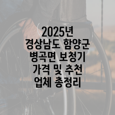 2025년 경상남도 함양군 병곡면 보청기 가격 및 추천 업체 총정리