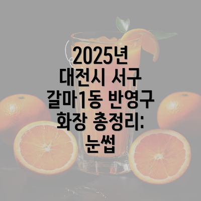 2025년 대전시 서구 갈마1동 반영구 화장 총정리: 눈썹