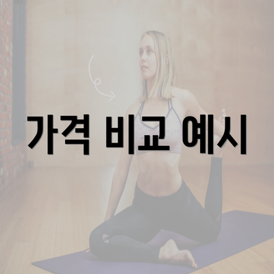 가격 비교 예시