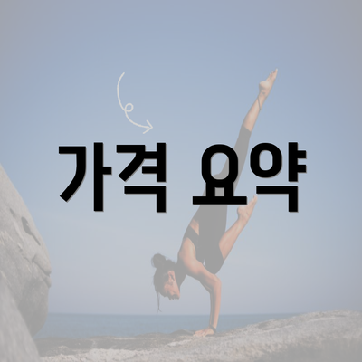 가격 요약