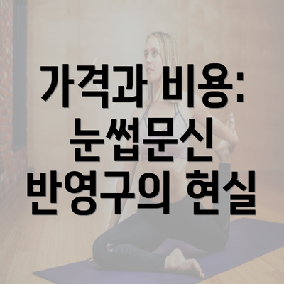 가격과 비용: 눈썹문신 반영구의 현실