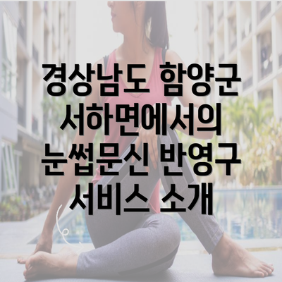 경상남도 함양군 서하면에서의 눈썹문신 반영구 서비스 소개