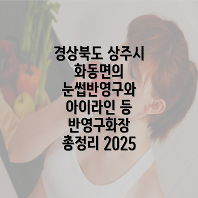 경상북도 상주시 화동면의 눈썹반영구와 아이라인 등 반영구화장 총정리 2025