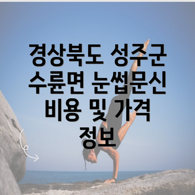 경상북도 성주군 수륜면 눈썹문신 비용 및 가격 정보