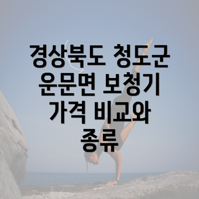 경상북도 청도군 운문면 보청기 가격 비교와 종류