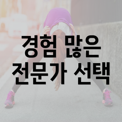 경험 많은 전문가 선택