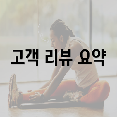 고객 리뷰 요약