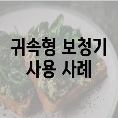 귀속형 보청기 사용 사례