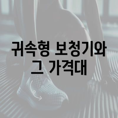 귀속형 보청기와 그 가격대