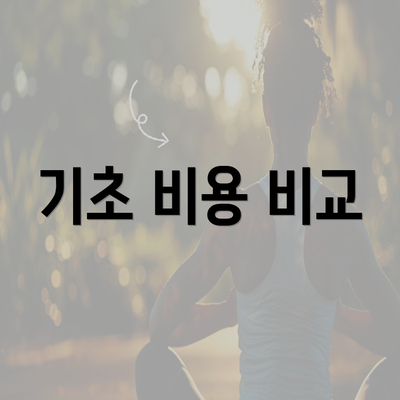 기초 비용 비교