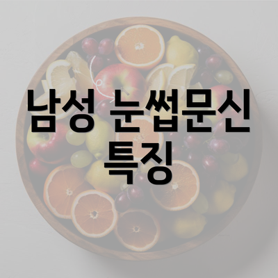 남성 눈썹문신 특징