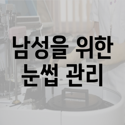 남성을 위한 눈썹 관리